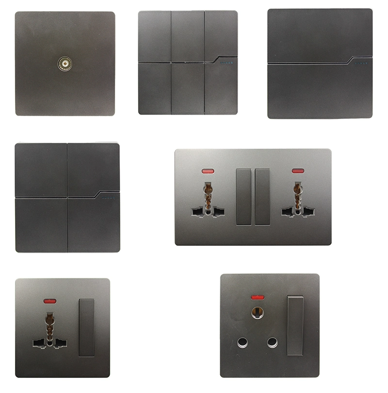 British Electrical Standards High quality/High cost performance 2 Gang 1 Way Plate Switch Socket