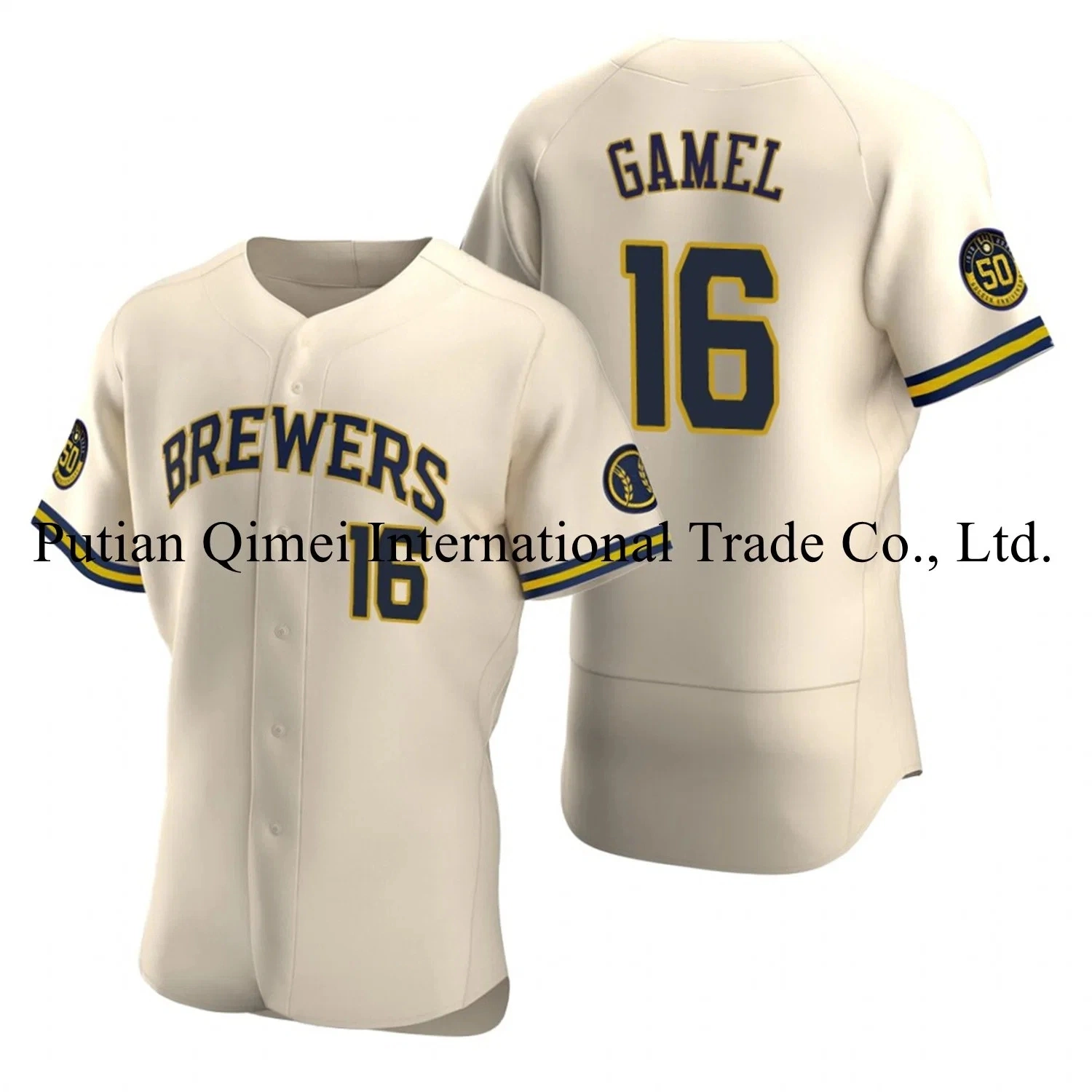 Günstige Neue Marke 16 Ben Gamel Milwaukee Brewers Baseball Trikots