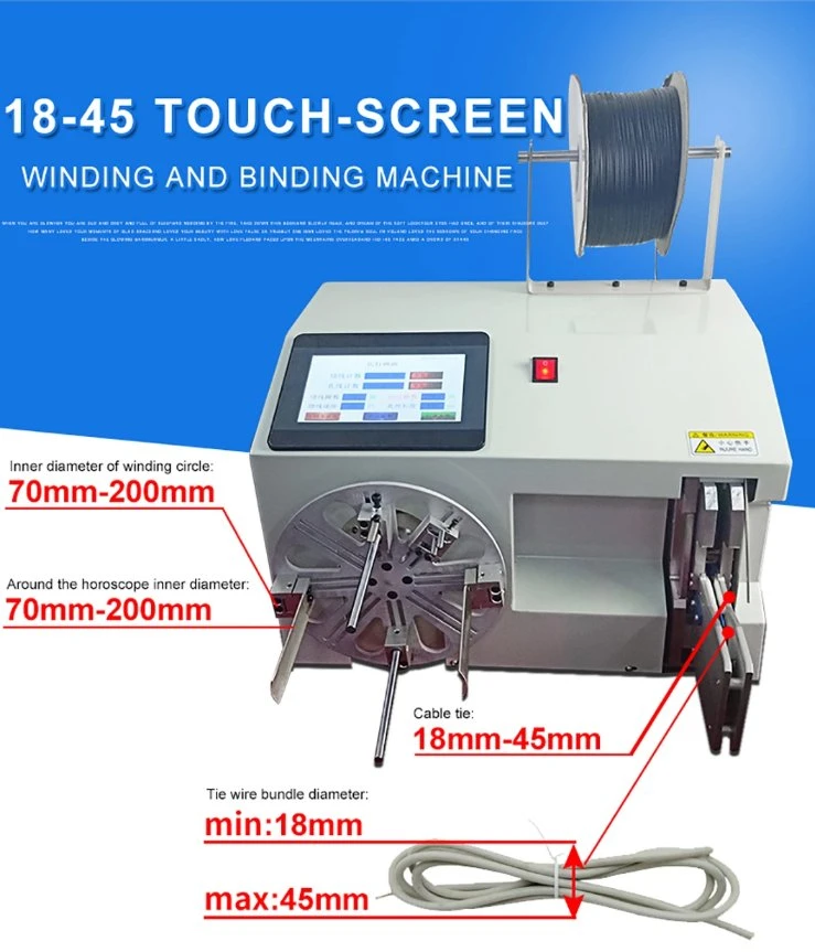 Automatic Cable Feeding Winding Tying Binding Machine for USB/Data/Electrical/Power Cable Machine