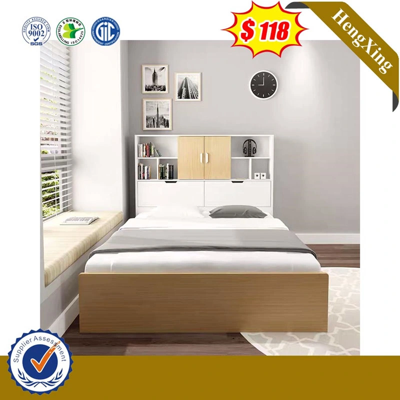 Meubles de chambre en gros Lit King Queen Double Simple avec planche en bois