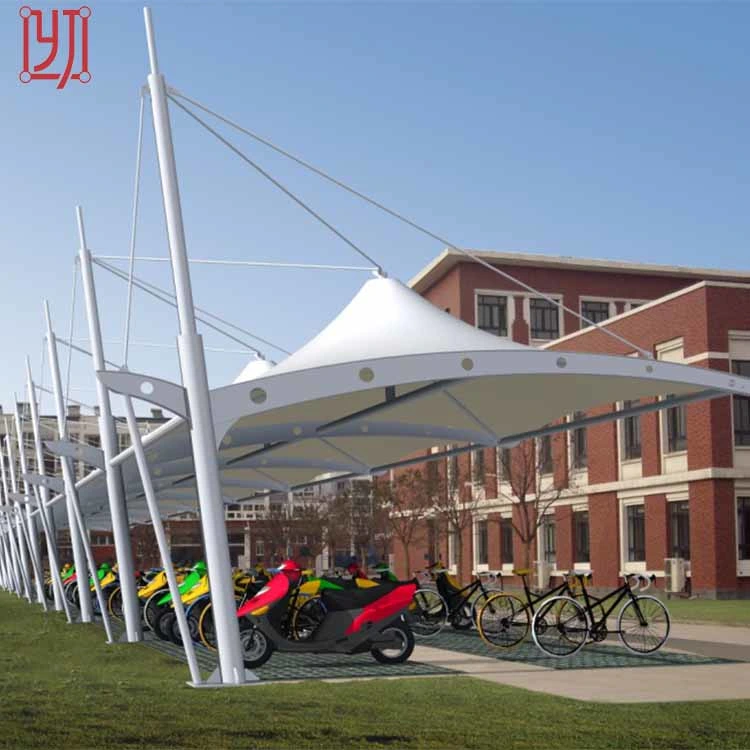 PVDF PTFE Tensile Fabric Membrane Structure Shade for Car Parking