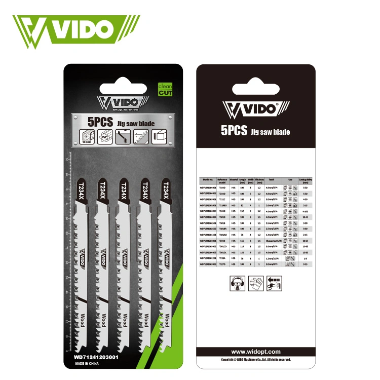 Vido Professional Compact Durable Cold Press Type Jig Saw Blade for Wood