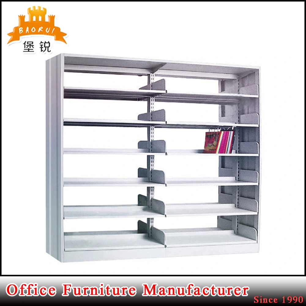 Single Face Double Sided Library Furniture Steel Bookshelf