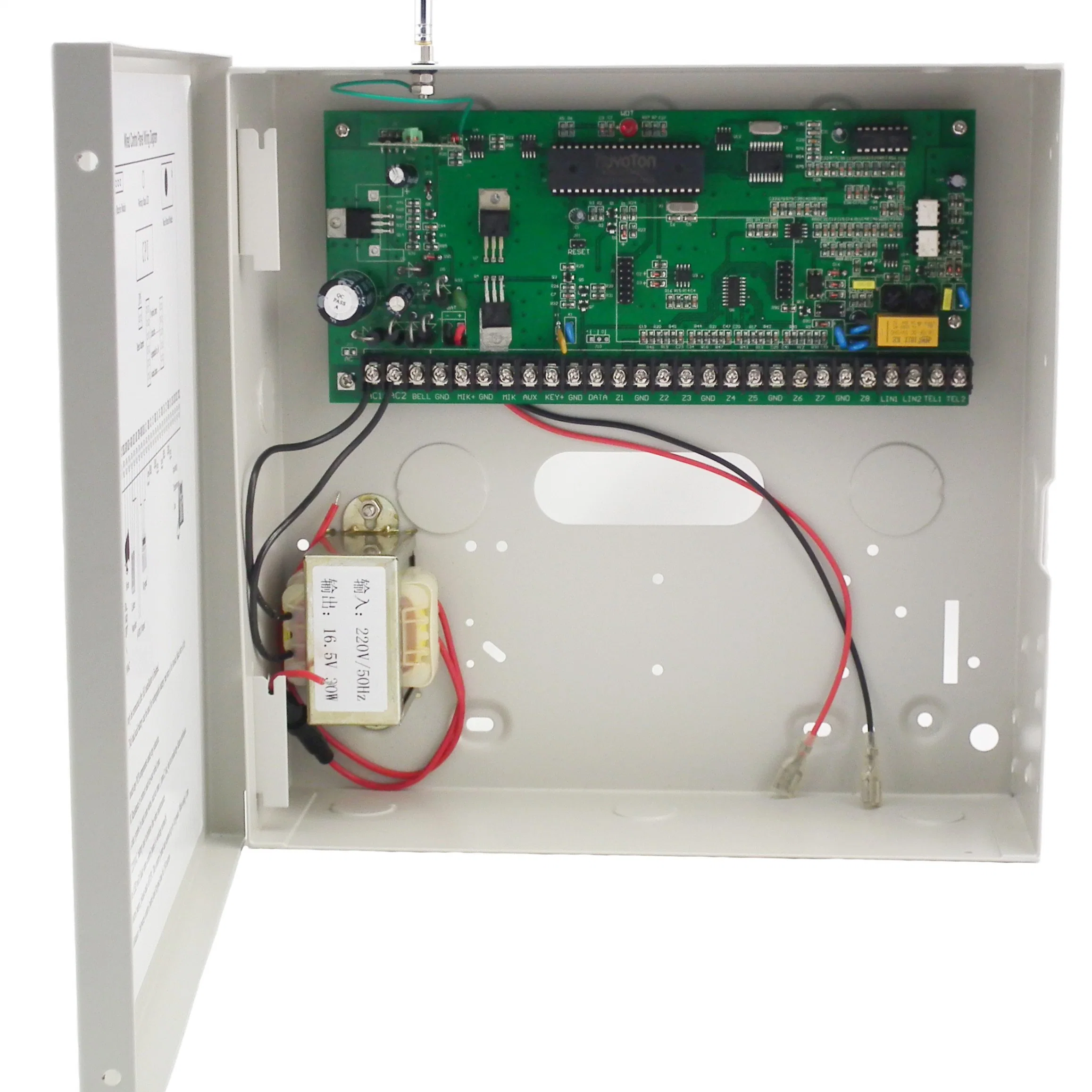 16 Wired Zones Intelligent Alarm Control Panel