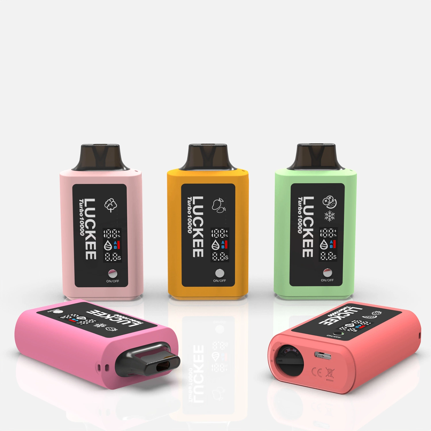 Luckee Einweg Vape Neues Produkt Turbo 10000puffs mit LED-Anzeige