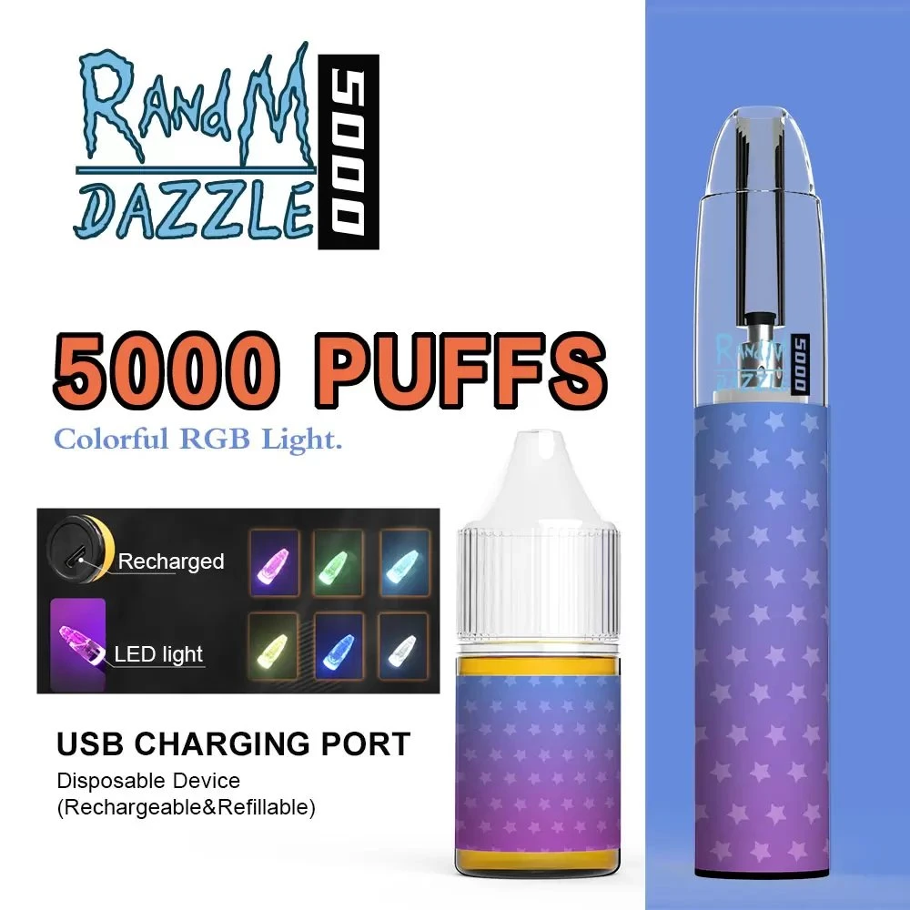 Wholesale/Supplier R and M Dazzle 5000 E Cigarette Recharged Refilled Disposable/Chargeable Vape Pen