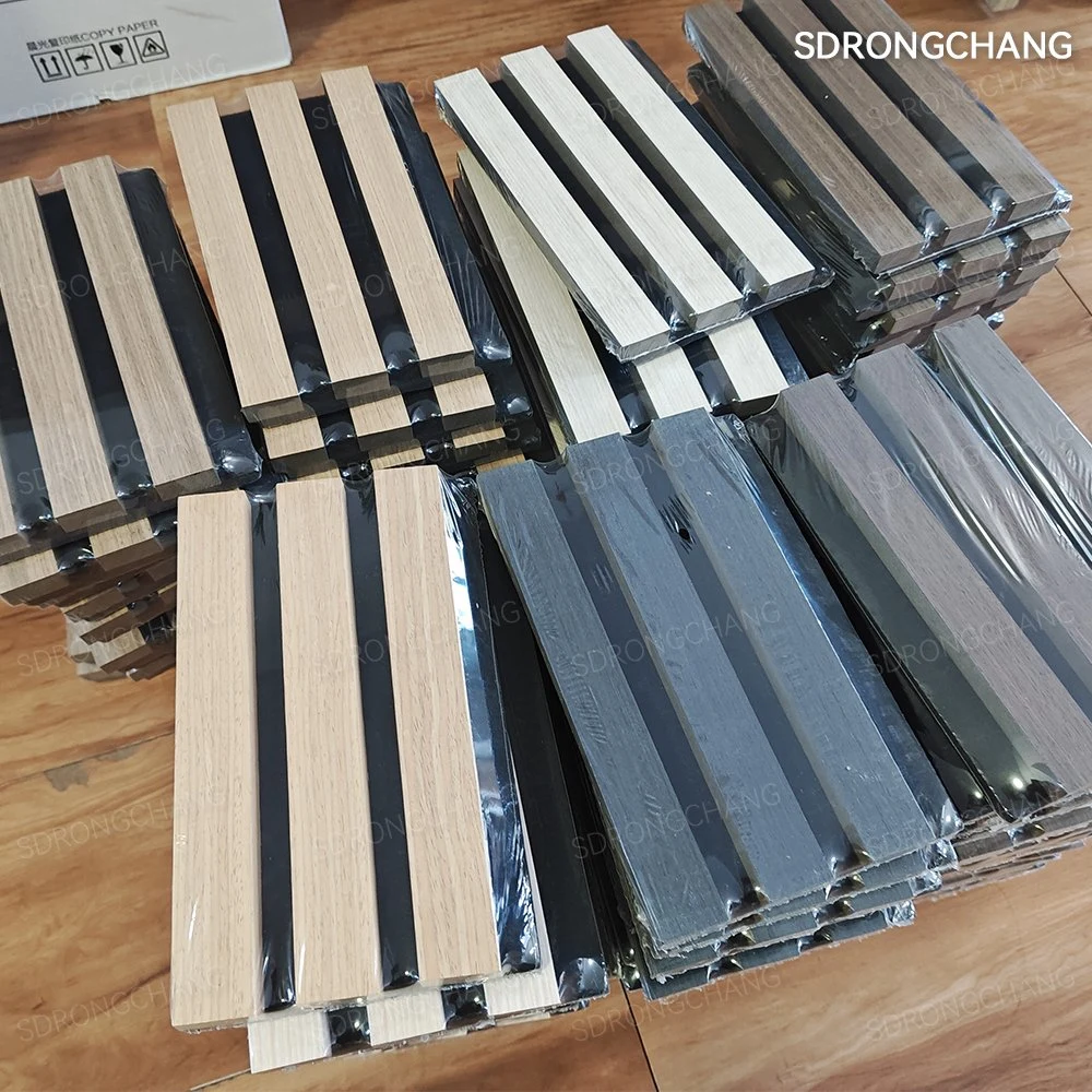 Acoustic Wall Panels Decorative for Home Interior PVC Wall WPC Slatted Wall Panels