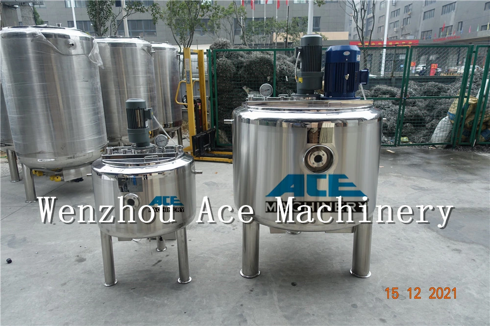 Factory Price 500L Electric Heating Mixing Gelatin Melting Tank Homogenizer High Shear Mixer, Industrial Food Mixer with Heater