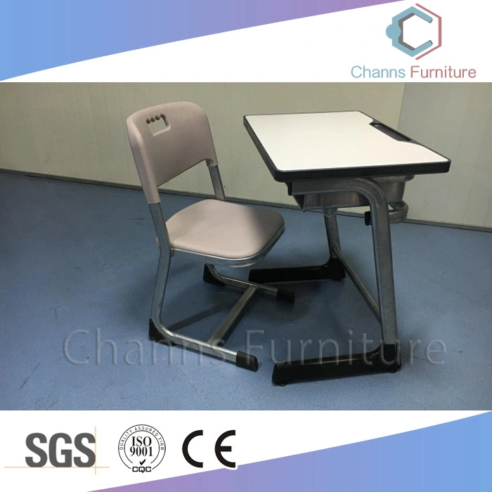 Серый лишь одно место школы учащийся письменный стол и стул наборов мебели (CAS-SD1802)