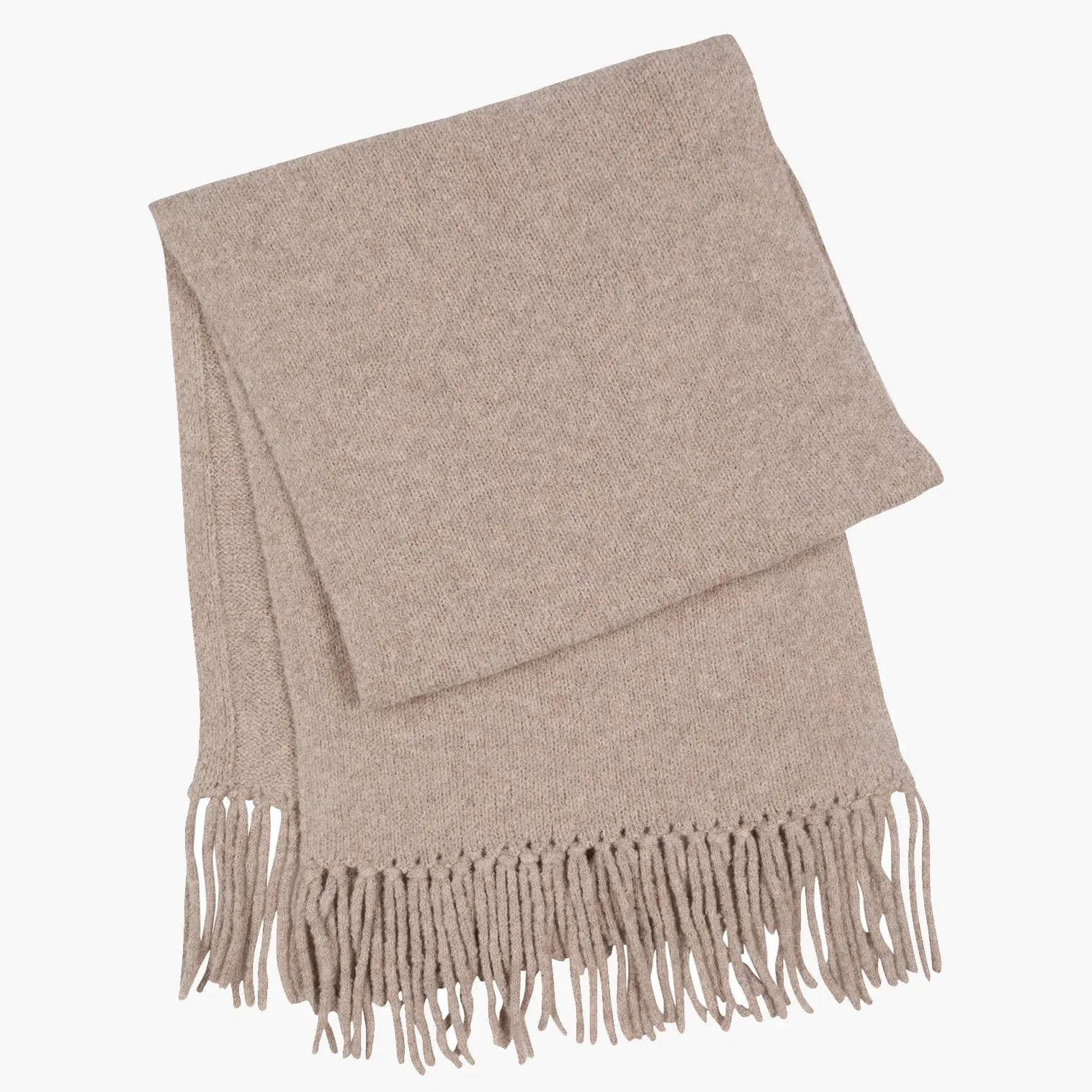 Pure Cashmere Knitted Ladies Fashion Winter Apparel Accessories Scarf with Fringe