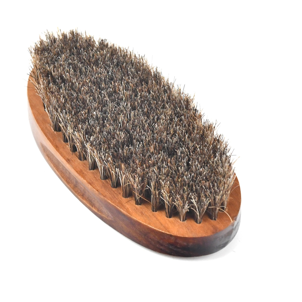 Wholesale/Supplier OEM 100% Horse Hair Wooden Shoe Brush Oval Shape Shoe Brush for Cleaning