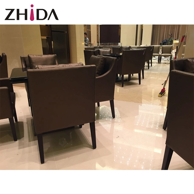 Zhida Factory Wholesale/Supplier Custom Made Hotel Apartment Furniture Modern Hotel Lobby Furniture Leisure Leather Chair Reception Sofa for Sale