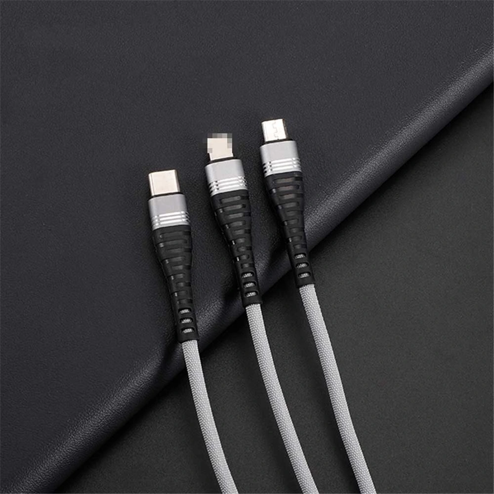 Rt-Mc58 Data Charging 3 in 1 USB Cable for iPhone Android Type C