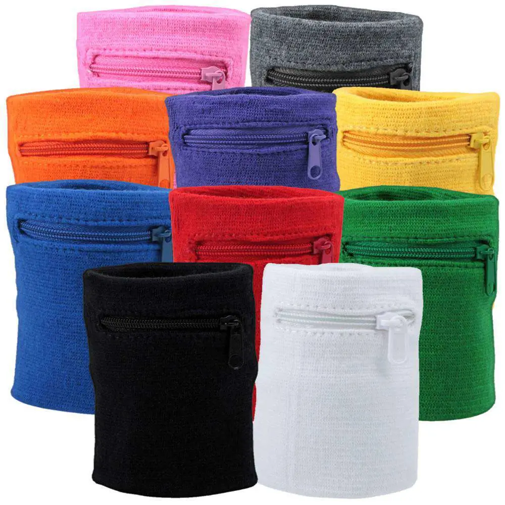 Cotton Terry Wristband with Zipper