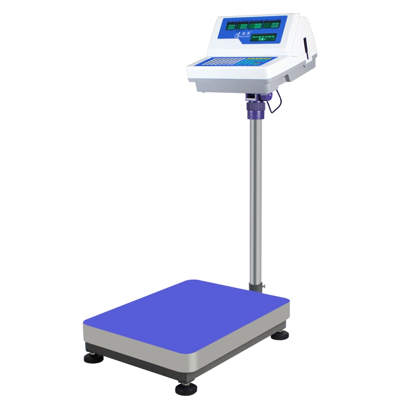 60kg 30*40cm Digital LCD Display Electronic Touch Screen Barcode Label Printing Weighing Scale Bench Scale