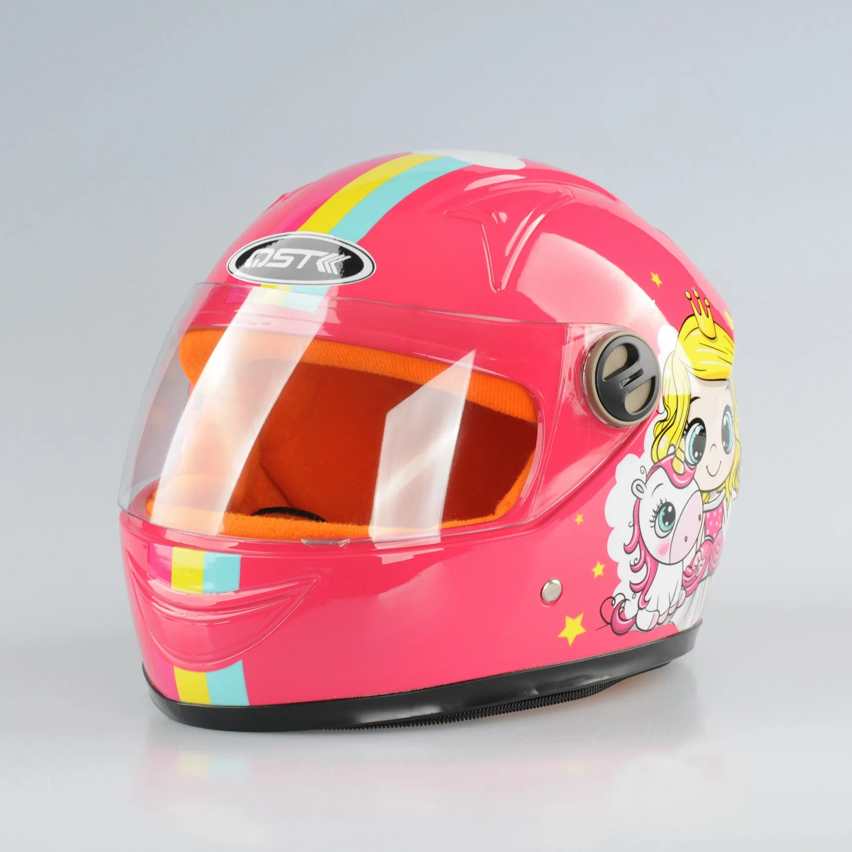 Safe and Cute Kids Full Face Helmet with Customized Color and Designs for Scooters