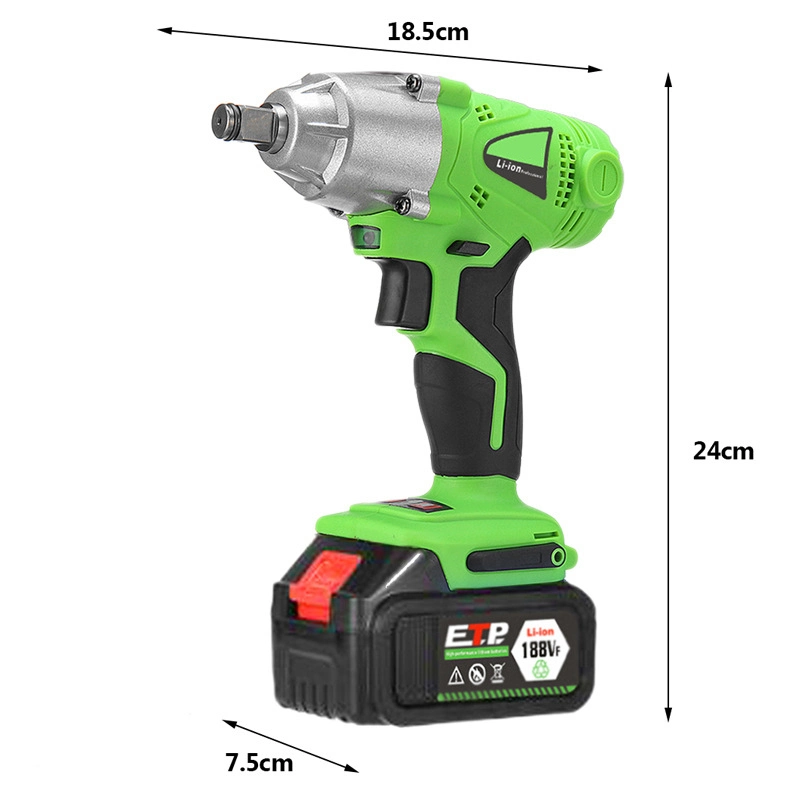 Rechargeable Electric Impact Wrench Lithium Battery Power Cordless Torque Wrench Set