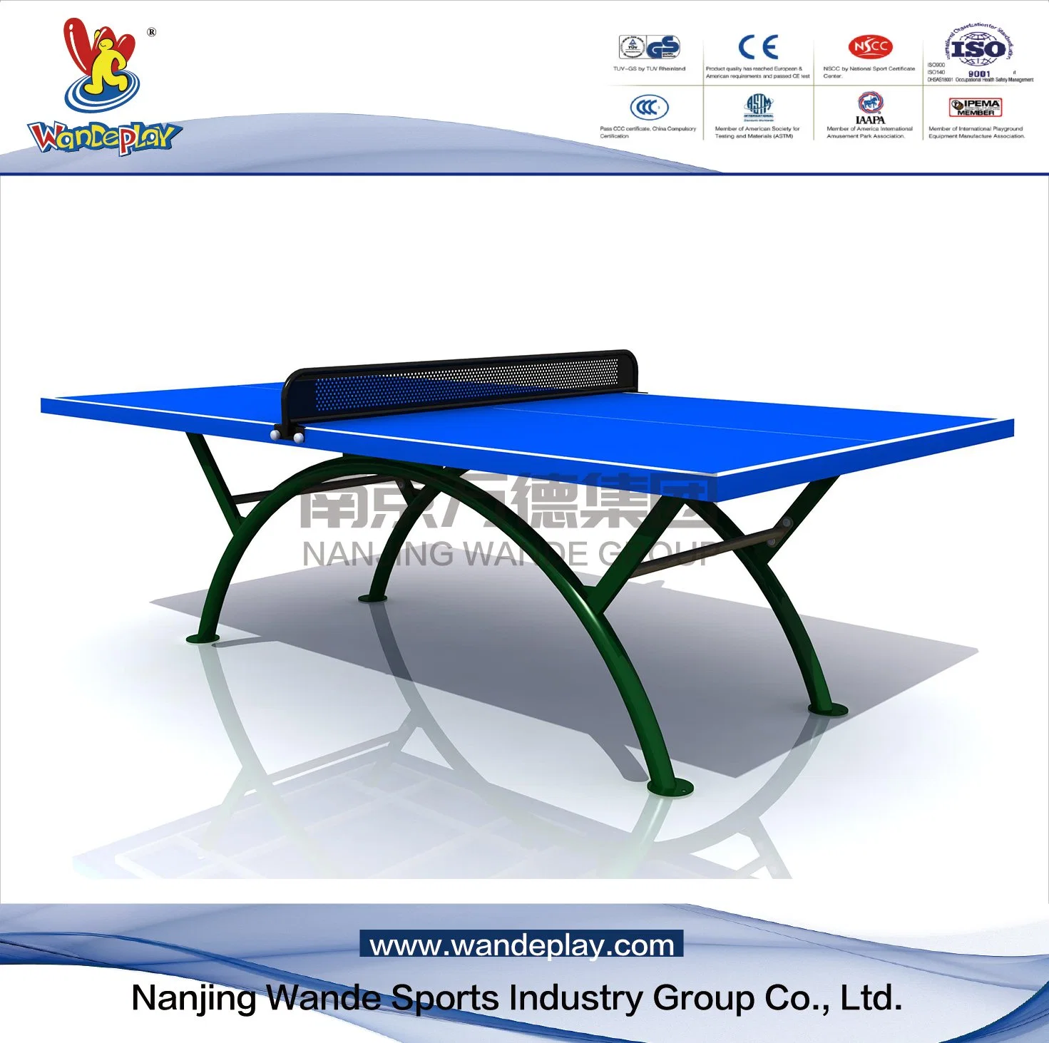 Comercial de equipos deportivos Gimnasio Piscina Tenis de mesa mesa para WD-1006H+