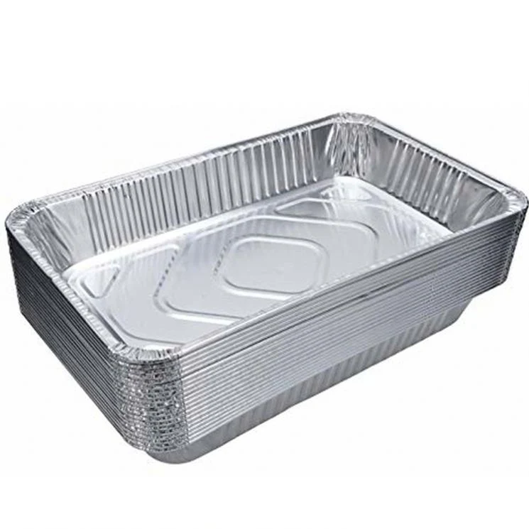 Food Lunch Box Rectangular Disposable Aluminum Foil Container