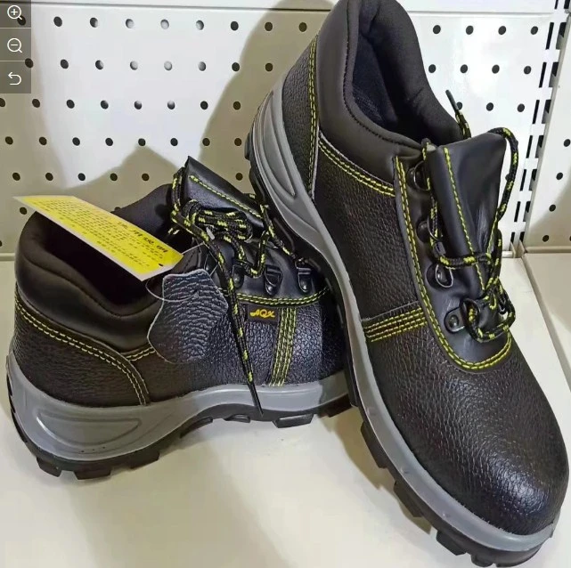 Low Cut Cow Leather Factory Price Black Color for Wen Safety Shoes