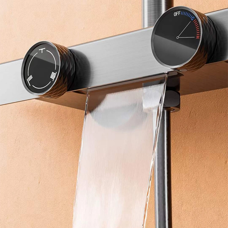 Sanipro New Design Luxus Wand montiert Hochdruck-Niederschlagsystem Duschkopf mit Handspray, Badezimmer Dusche Wasserhahn Set