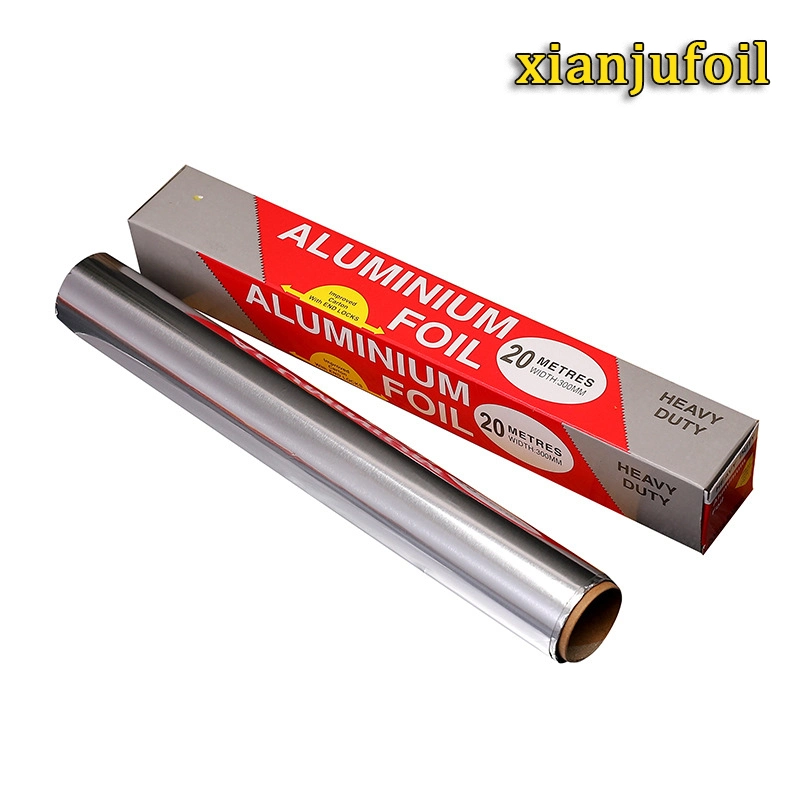 Customized Aluminium Rolls Catering Household Packaging Foil Roll with Cutter