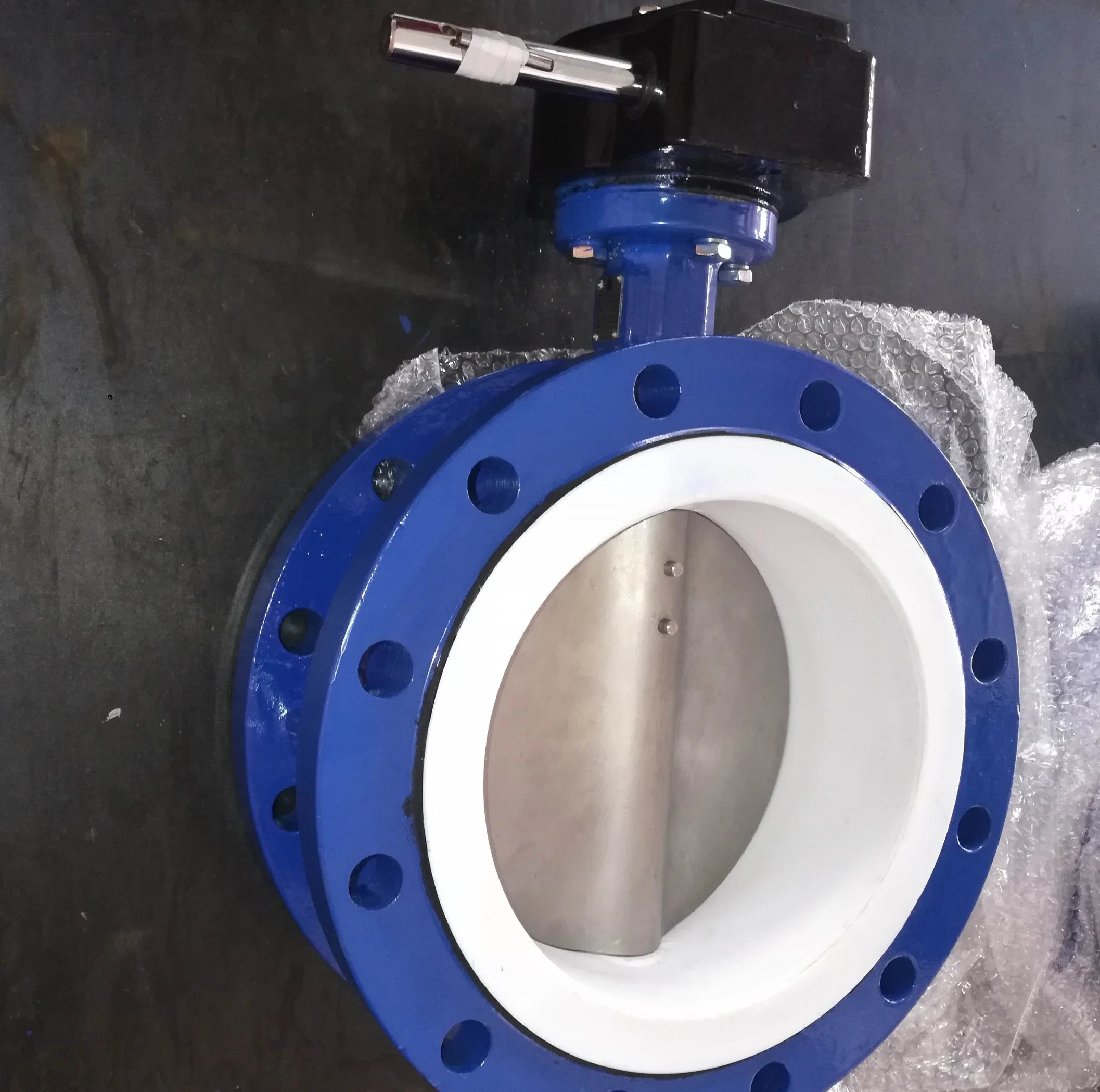 JIS 10K 24 Inch PTFE Lined Sealed Water Flange Type on off Butterfly Valve Price for Sewage