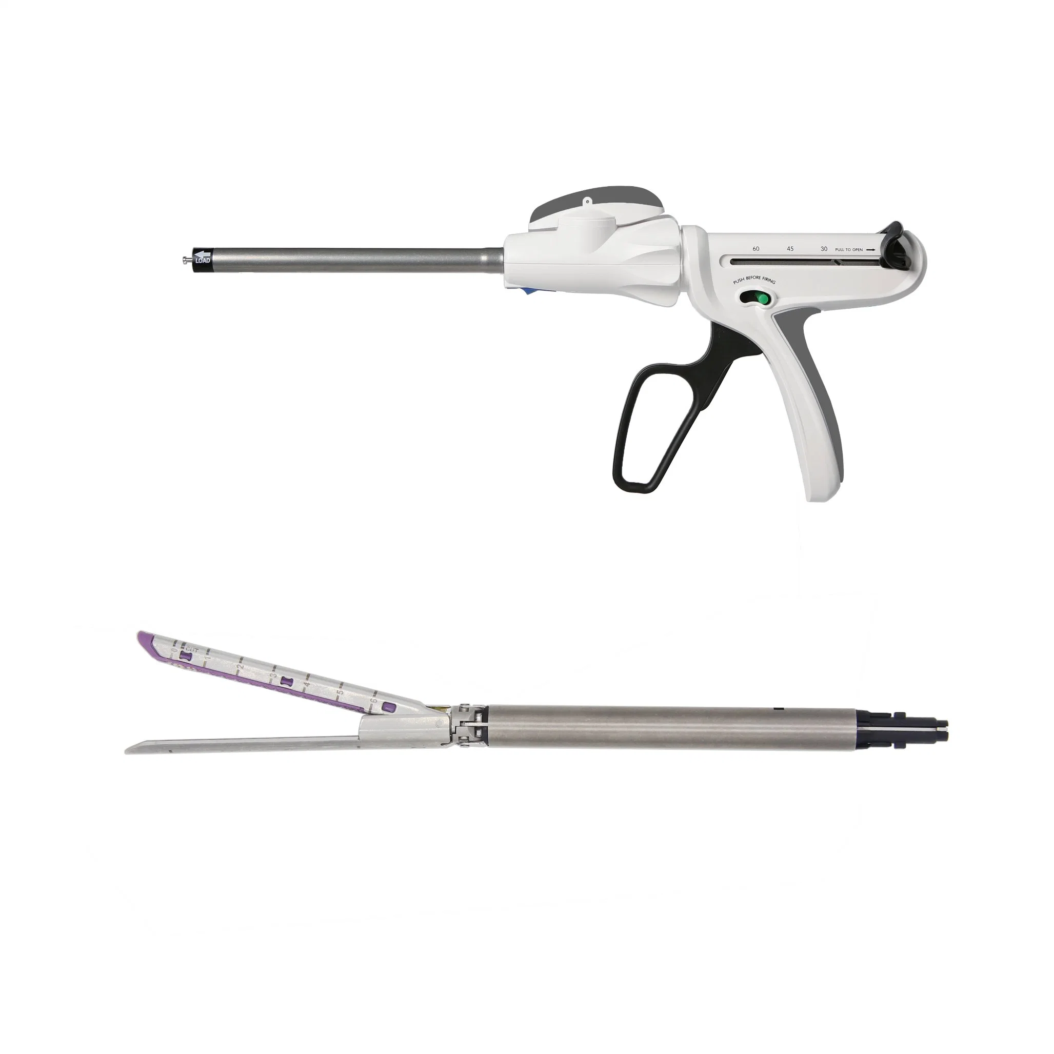 Disposable Endoscopic Stapler and Reloads with Marble-Type Rotate System