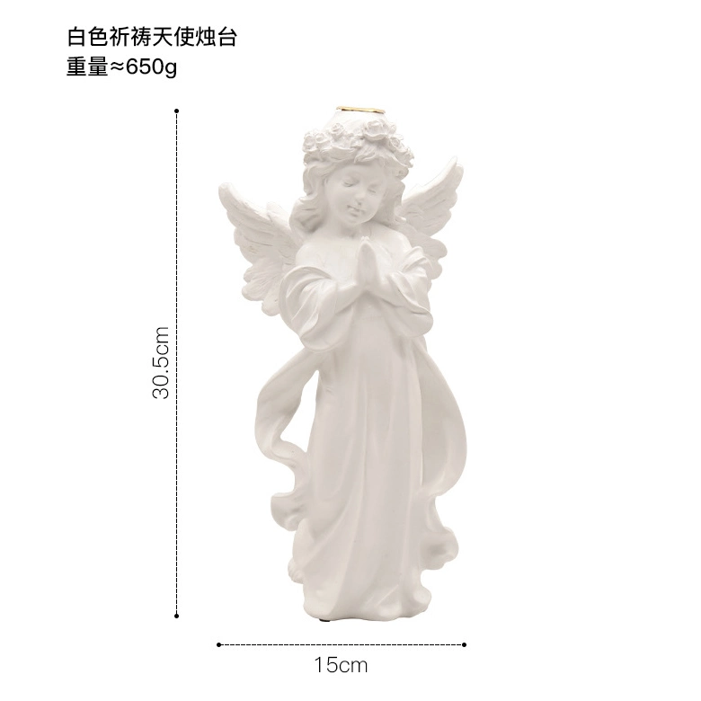 Set of 3 Cherubs Angels Statue Candle Holder for Indoor Outdoor Patio Garden Decorations