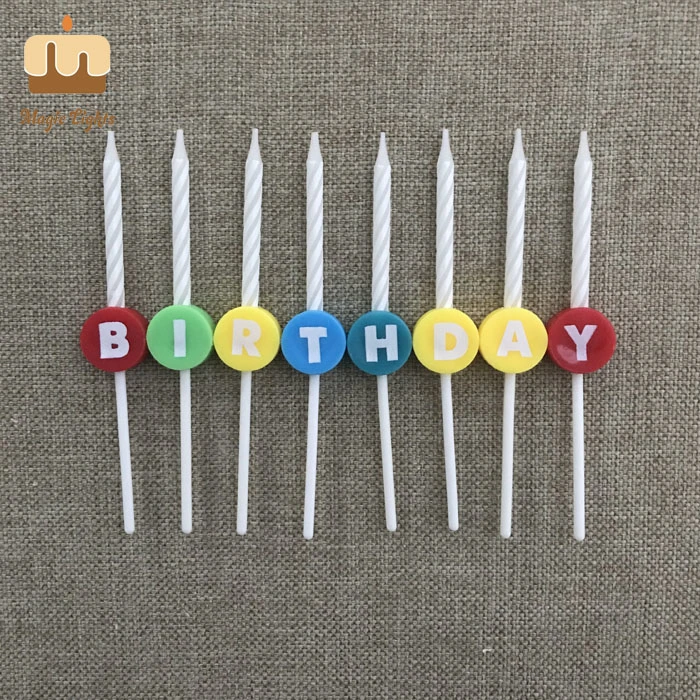 White Birthday Cake Mini Spiral Candle Wholesale/Supplier