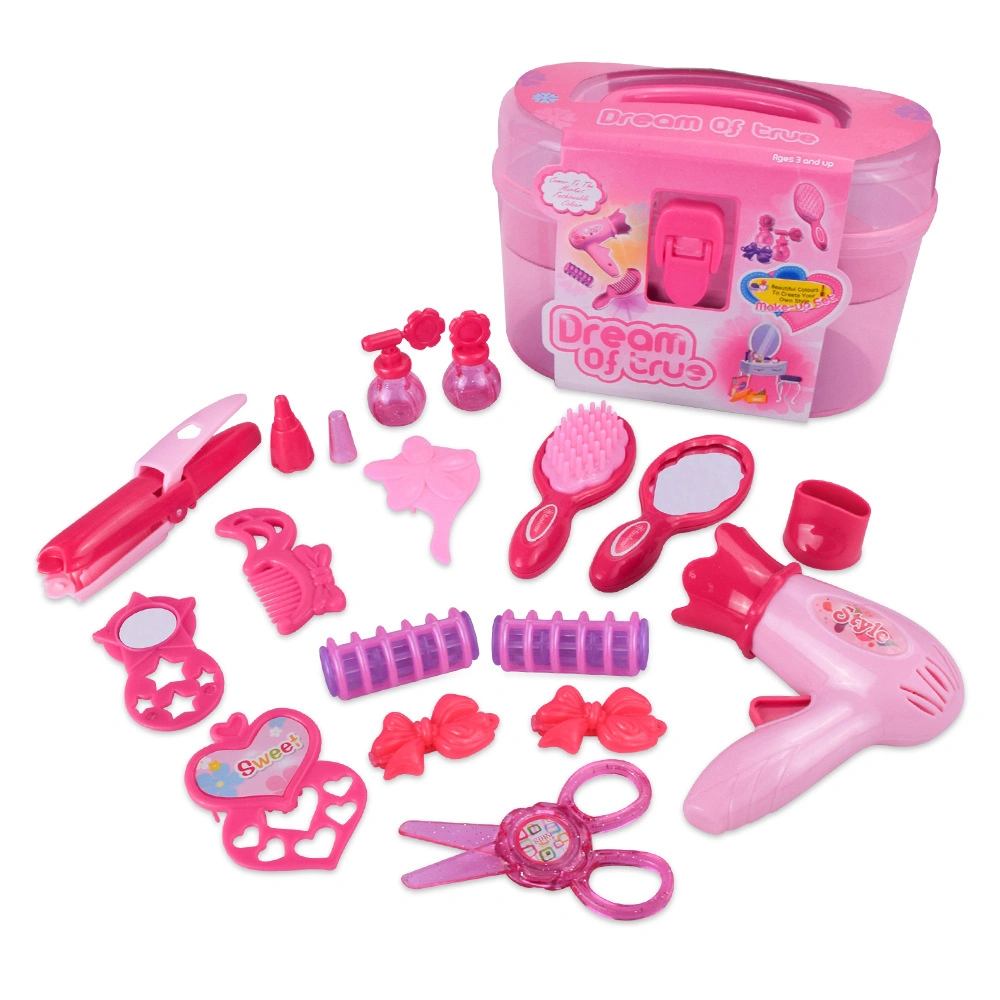 Cross Border Children Play Home Hairdressing and Beauty Set Kindergarten Barbershop Teaching Aids Children Hair Cutting Tool Box Toys