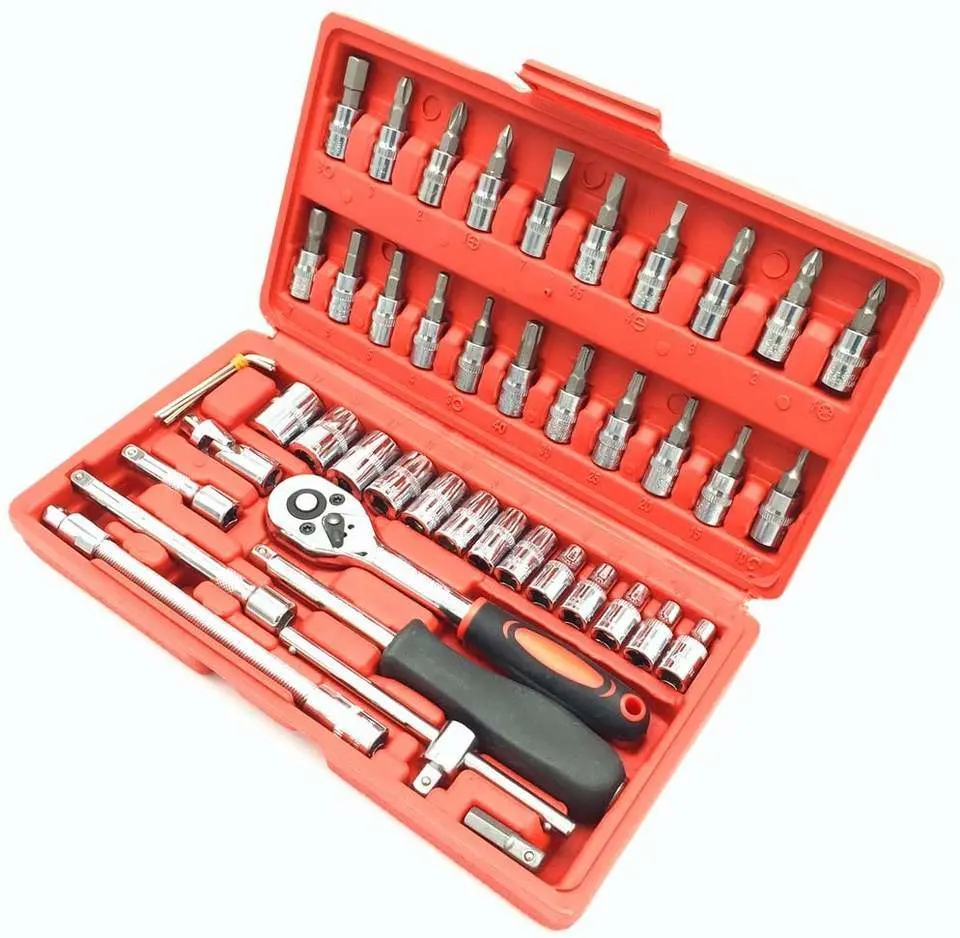 Automotive Tools Sample Customization Universal 3/8" in Mechanic Tool Racket and Socket Wrench Kit for Garage