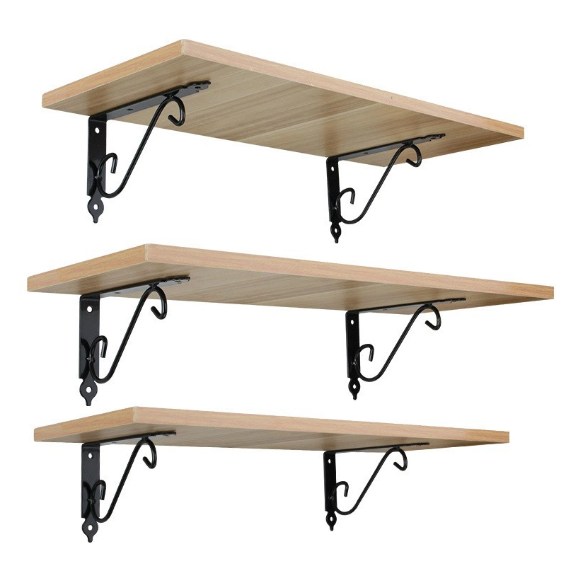 Soportes de estante de triángulo de montaje en pared para madera Soporte de forma S Soporte de acero Soporte de estante hardware para muebles, accesorios para muebles