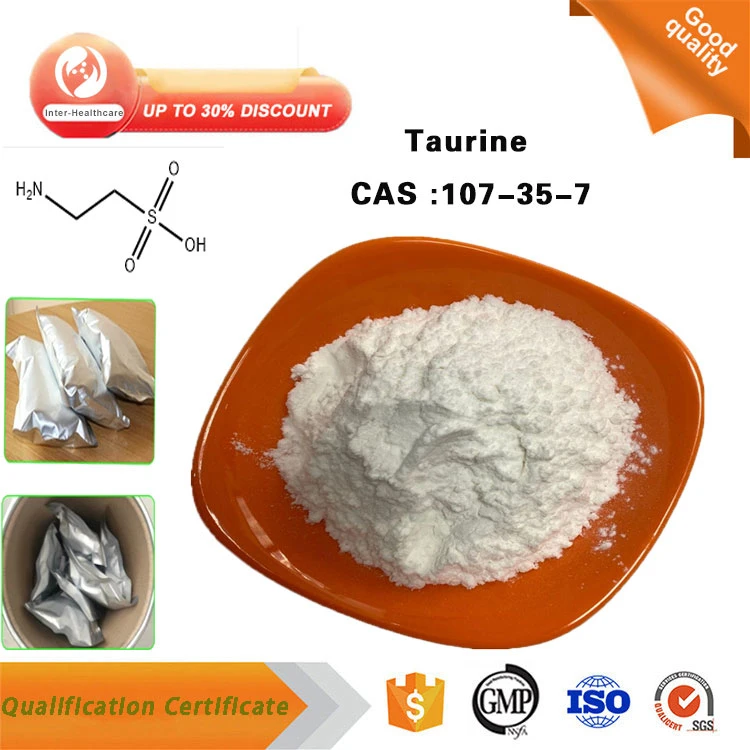Mejor Precio Alimentos Grado Nutrición Enhancer material Taurine polvo CAS 107-35-7 Taurina