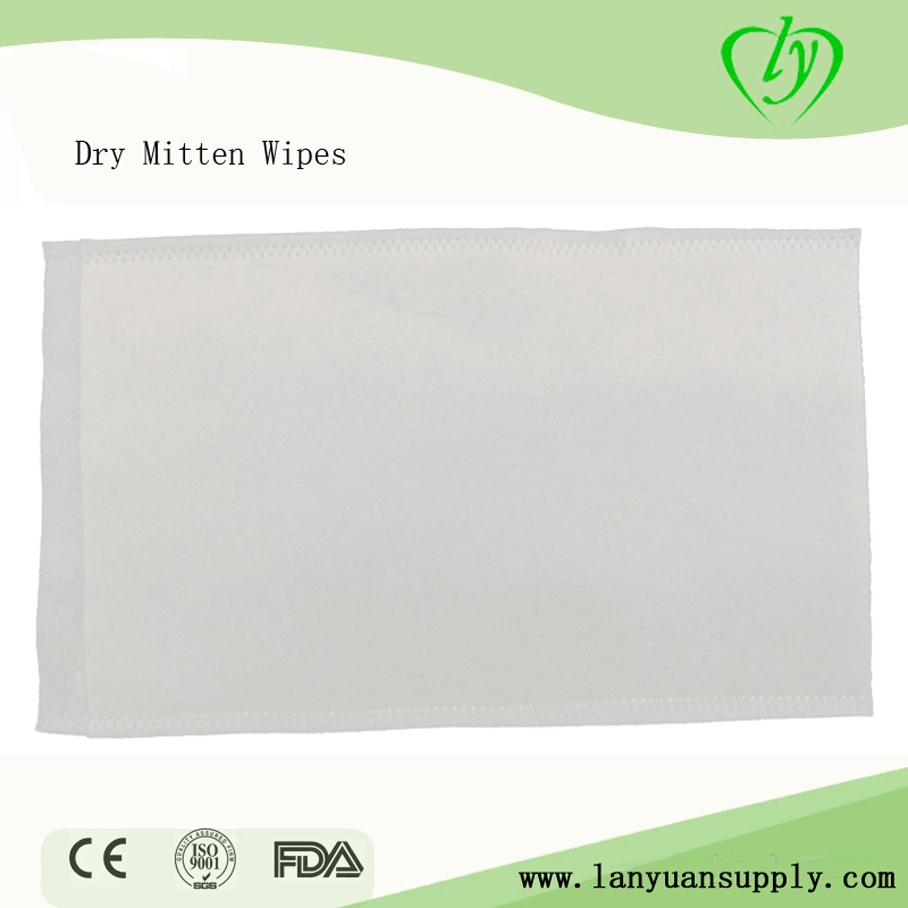 Spunlace Molton Non Woven Mitten Disposable Glove Wipe