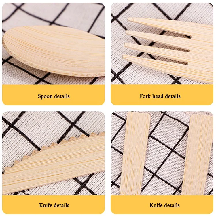 Disposable Tableware Cake Steak Western Knife Disposable Bamboo Knife Fork Spoon