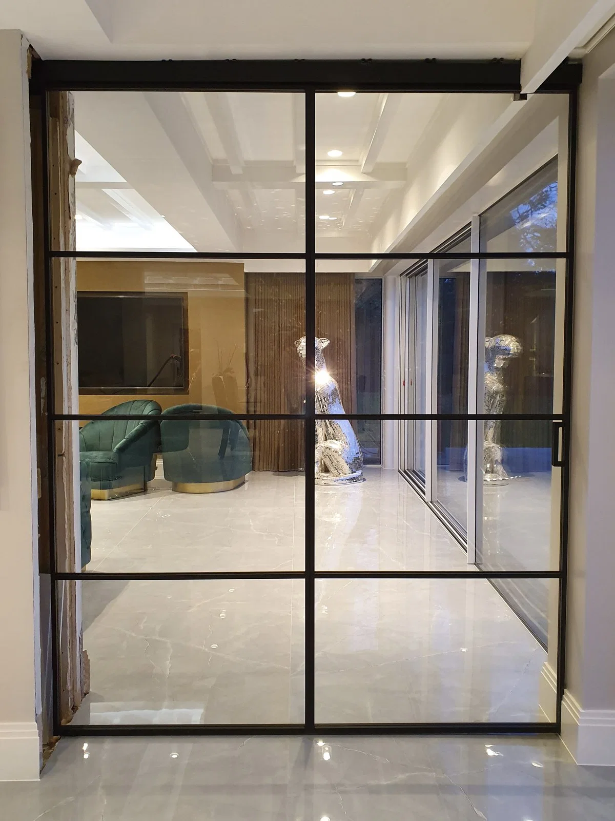 Manufacturing Decorative First Grade Steel Casement Window Double Glass French Patio Door