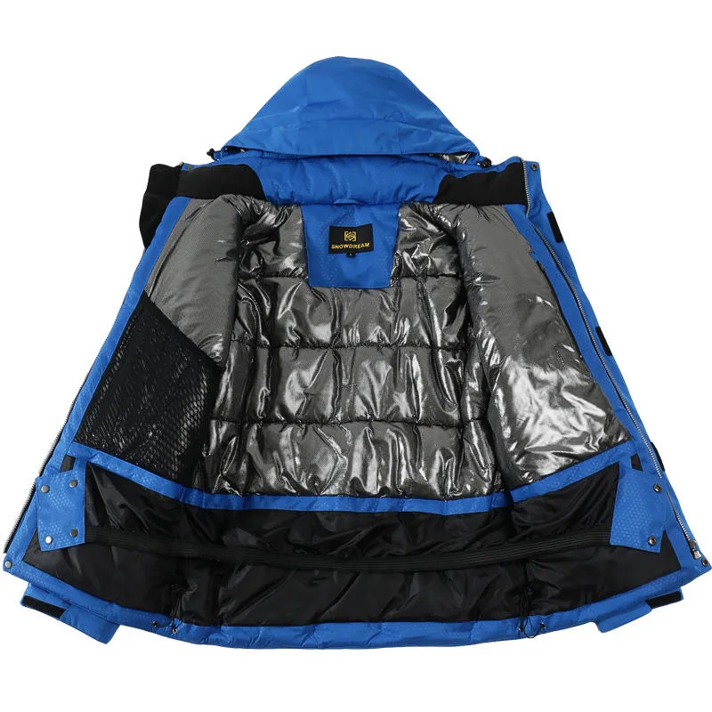 High quality/High cost performance  Winter Insulated Ski Jacket with Detachable Hood