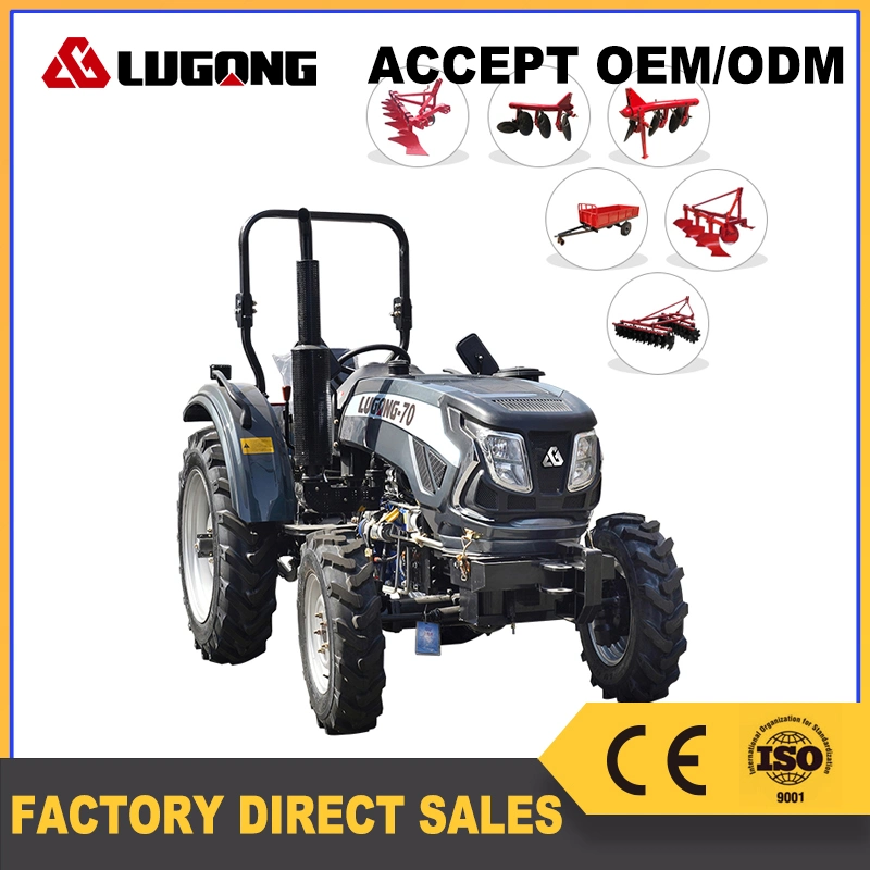 Hot Sale High Grade 70HP 4WD Farm Wheel Compact Farming Mini Garden Agriculture Agricultural Tractors