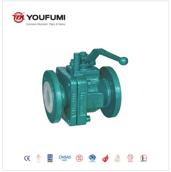 PFA/FEP Lined Ball Valve for Exhaust Gas