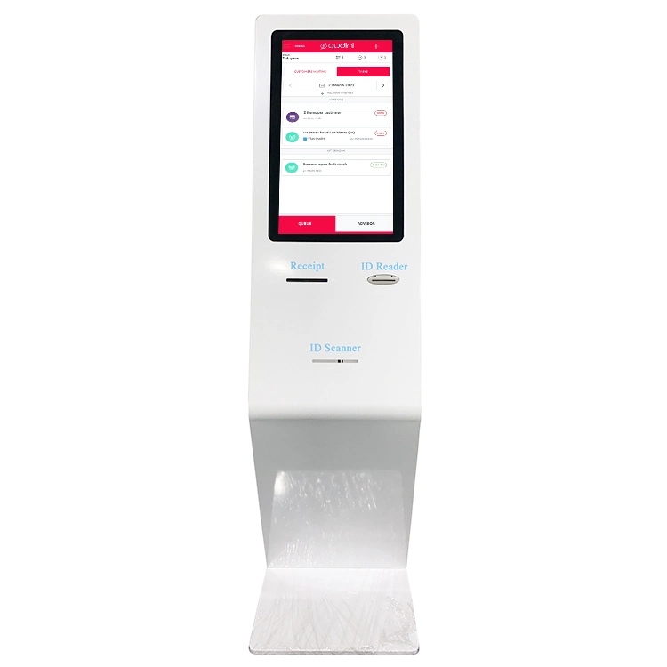 Ticket Dispensing Payment Machine Queue Management System Kiosk with Touch Screen