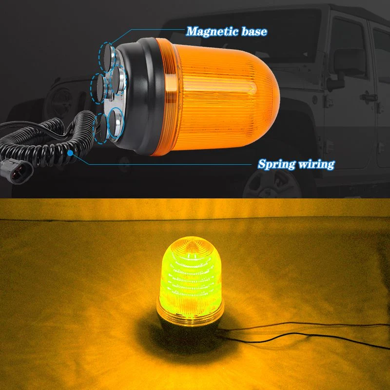 Forklift Parts Magnetic Car Emergency Amber Alarm LED Strobe Warning Light