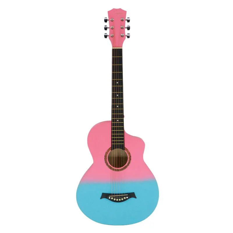Fabricado na China Guitarra acústica de 38 polegadas em madeira de tília colorida.