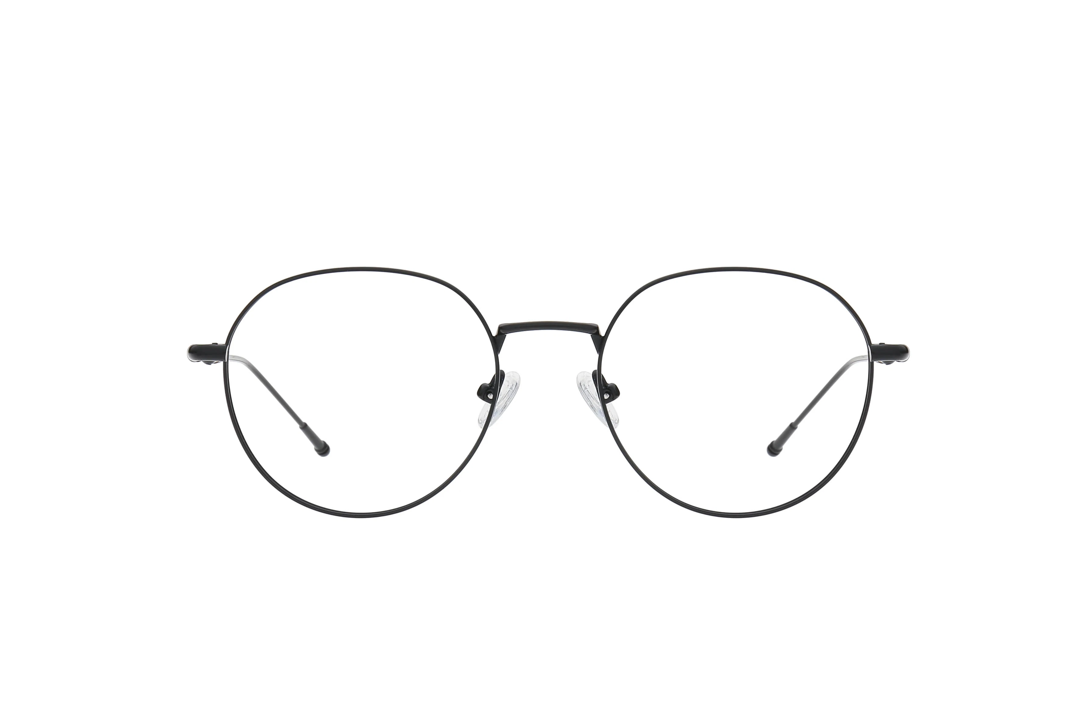 Simple Design Thick Dark Round Armazones De Metal Eyeglass Metal Glasses Optical Frames