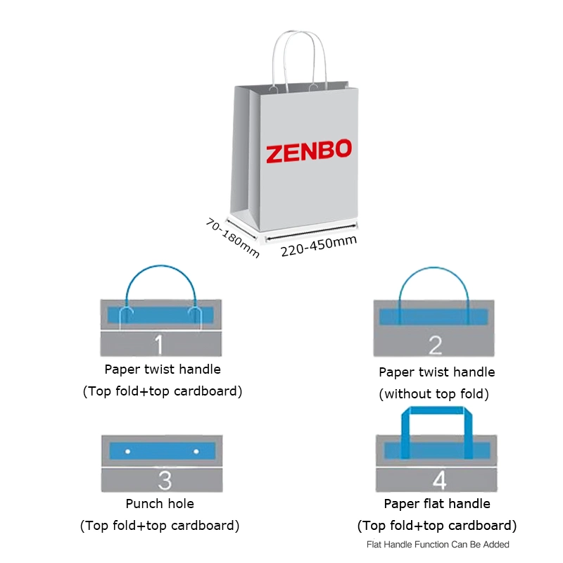 Automatic Paper Bag Making Machine with Customized Printing Machine on Paper Bags