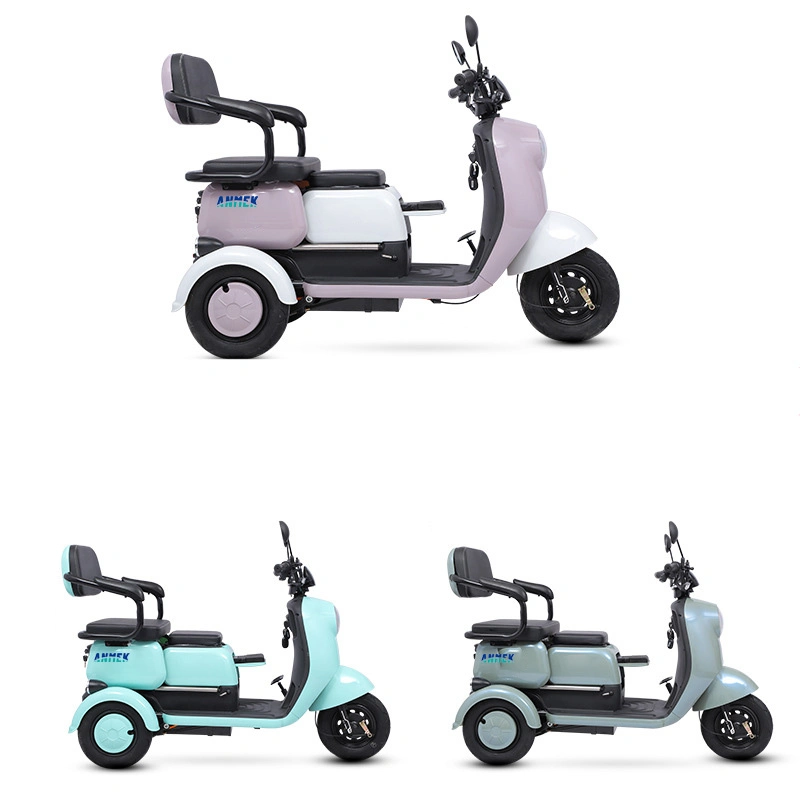 Tricycles eléctricos para adultos Tuk cargo cerrado 16 pulgadas techo de contenedor Basura Sidecar para bebé Chica Roadster Dump Chicas 3 Tricycle