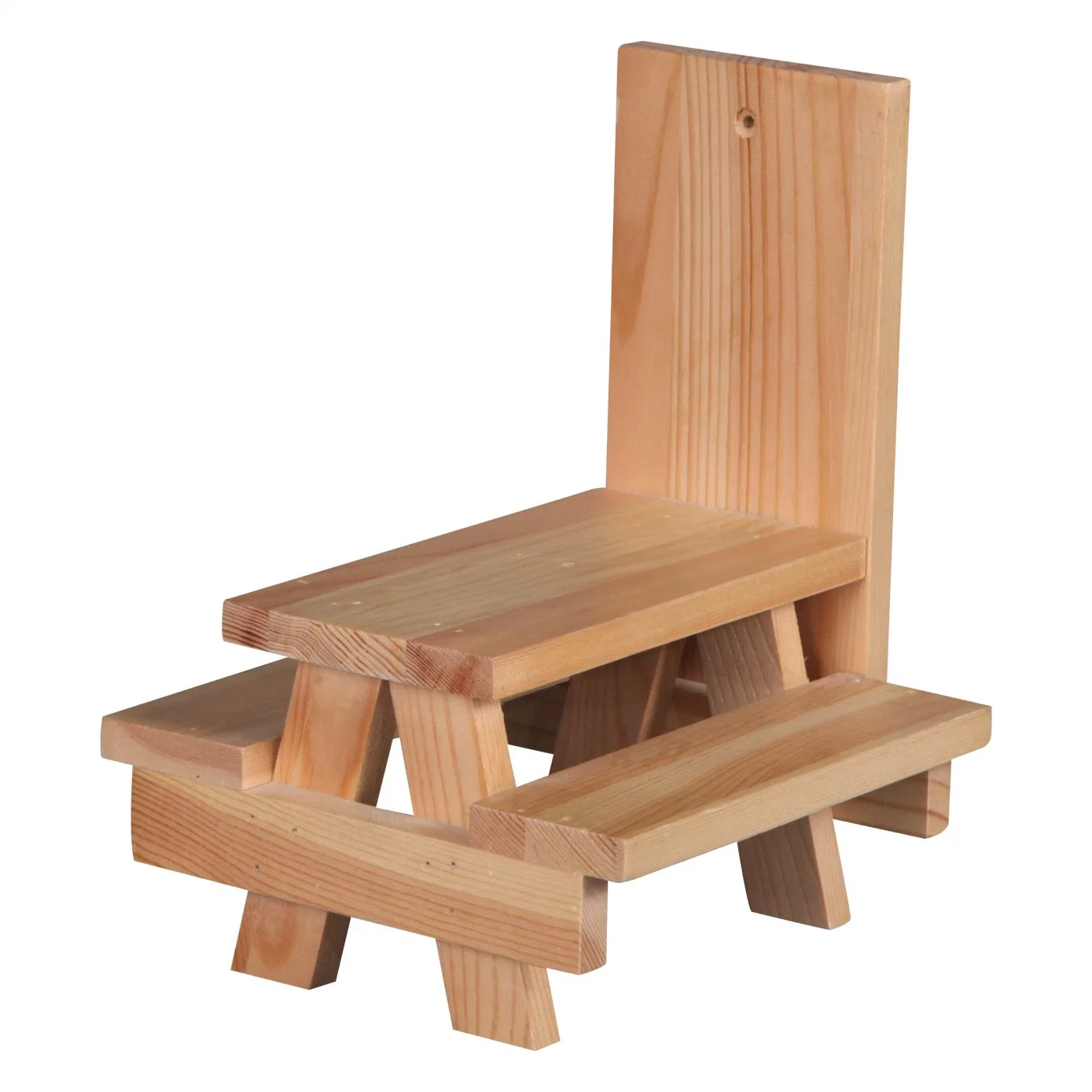 Durable Wooden Squirrel Picnic Table Feeder for Outside