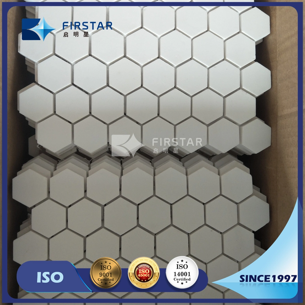 150*150mm Alumina Hexatile Mat on Mesh Backing for Metal Surface Wear Protection