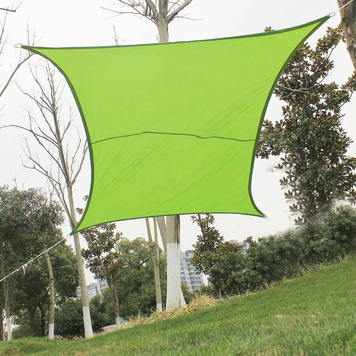 Parasol de la Mayorista/Proveedor Canopy Verde Limón el 96,5% del bloque de rayos UV resistente al agua para el exterior de la vela de parasol