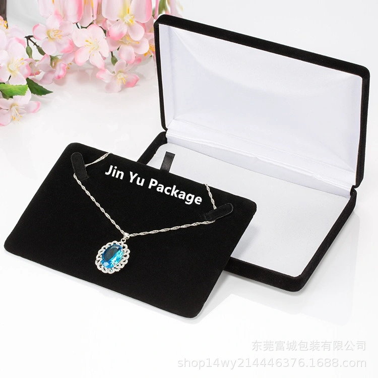 Luxury Handmade Elegant Metal Velvet Necklace Gift Jewelry Packing Box